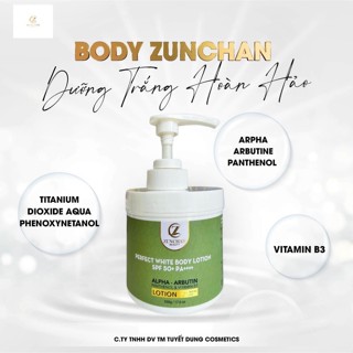  Kem Makeup Body Dưỡng Trắng Da PERFECT WHITE BODY ZUNCHAN - Chống Nắng SPF 50+ 