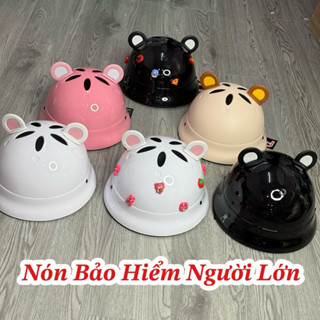 Nón Bảo Hiểm Người Lớn Vành Tròn Kèm Phụ Kiện Tai Và Charm Dễ Thương CUTE SHOP