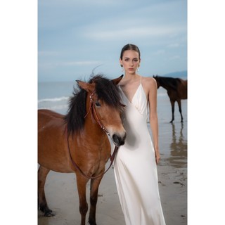 Iris silk dress - đầm thiết kế cao cấp - đầm hai dây - đầm dài - đầm đuôi cá hở lưng