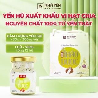 Nhà Yến Nha Trang - Nước yến Hạt chia chưng sẵn chính hãng Hộp 12 lọ 70ml tốt cho hệ tim mạch