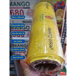 Cuộn lõi màng bọc thực phẩm mango 500 mét
