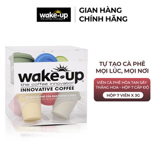 Wake-up viên cà phê hòa tan sấy thăng hoa - hộp 7 cấp độ