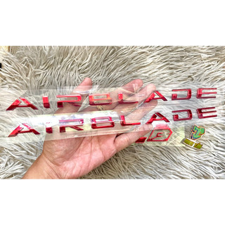 Tem chữ nổi 3d airblade 2020-2024 màu đỏ, tem chữ nổi sắc nét