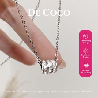 Dây chuyền nữ De Coco Bling Ring đính đá vòng quanh mặt sáng lấp lánh DECOCO ACCESSORIES