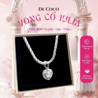 Dây chuyền nữ De Coco Julia trái tim lấp lánh