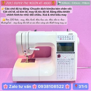 MÁY MAY GIA ĐÌNH JUKI MISIN HZL-9900 THÊU VẮT SỔ CUỐN BIÊN CHẬP KHUY NÚT NHẬT BẢN