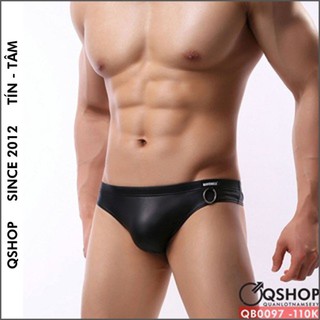 Quần lót da nam tam giác nữa mông qshop qb0097