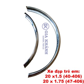 Dè chắn bùn xe đạp trẻ em 20, 20x1.5 , 20x1.75 , 40-406, 47-406 inox