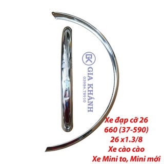 Dè chắn bùn xe đạp cỡ 26, 660, 37-590, 26x1.3/8 inox