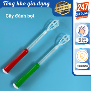 Cây đánh bọt cà phê nhựa