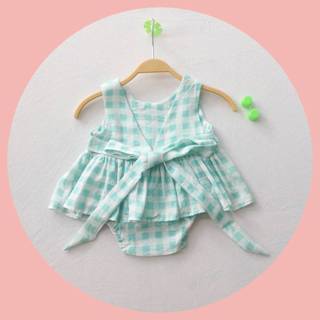 Bộ romper vải Linen organic dễ thương cho bé Prettykids