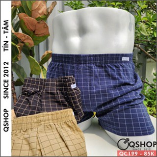  Quần ngủ nam ngắn mặc nhà thun cotton co giản thoải mái dễ chịu QSHOP - QC199 