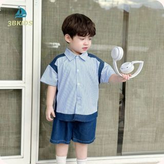 [8-26kg] Set sơ mi bé trai phong cách Hàn vải mát