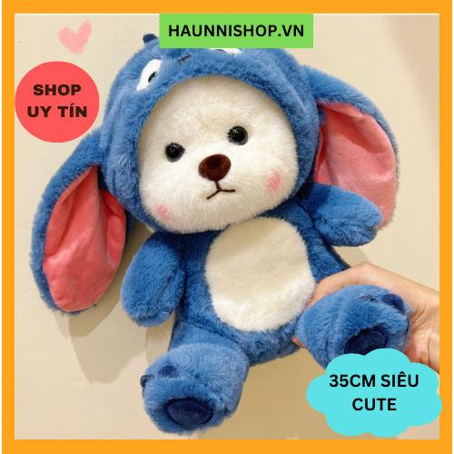 Gấu Bông Xinh Lena Stitch Xanh Đáng Yêu, Thú nhồi bông Lena cosplay cao cấp, Ý Nghĩa - HAUNNISHOP.VN
