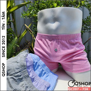  Quần ngủ nam thun cotton thoáng mát quần đùi ngủ mặc nhà ngắn nhẹ mát QSHOP QC207 
