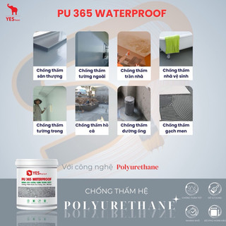 ( Tặng Cọ ) Chống thấm PU 356 MÀNG CHỐNG THẤM TRONG SUỐT,  CHỐNG THẤM NƯỚC CHO TƯỜNG, SÀN, VẾT NỨT