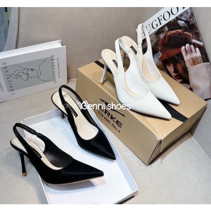 Giày cao gót 9 phân mũi nhọn, quai hậu chất da tuyết nhung mịn, gót nhọn 7cm và 9cm (TB20)