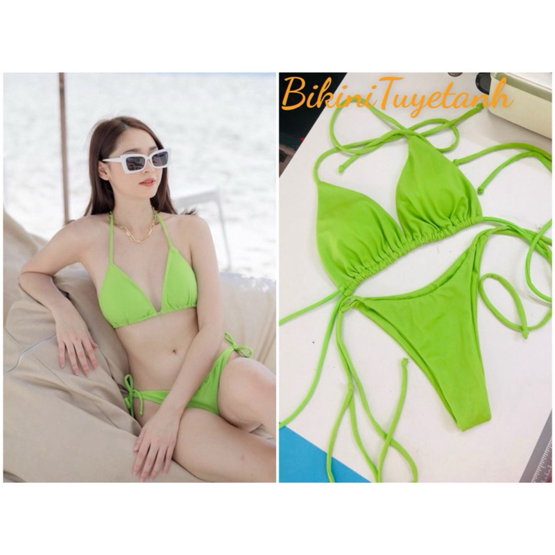 Bikini Nữ 2 Mảnh Basic Dây Dài Tạo Kiểu Sang Chảnh | BigBuy360 - bigbuy360.vn