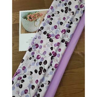 Vải lụa may áo dài hoa nhí ok