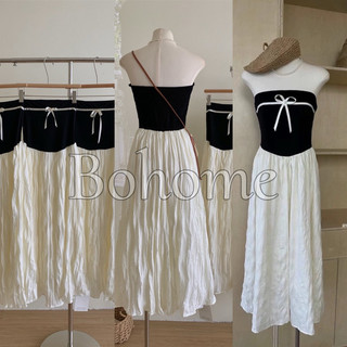Đầm ống Swandy phối viền,đầm tiểu thư, đầm bigsize Bohome