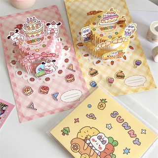 Set thiệp DIY bánh kem Happy Birthday 3D