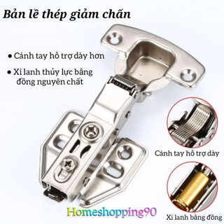 Bản lề tủ giảm chấn thép 304 . bản lề thủy lực cao cấp bản lề bật giảm chấn có kèm ốc vít