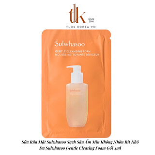 Sữa Rửa Mặt Sulwhasoo Sạch Sâu Ẩm Mịn Không Nhờn Rít Khô Da Sulwhasoo Gentle Cleasing Foam Gói 4ml