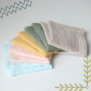 Khăn lau bếp xô muslin 4 lớp vải, thấm hút, nhanh khô không hôi, giá dọn kho, nhiều màu và cỡ