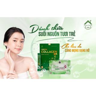 Diệp Lục Collagen Mẫu Cũ Green Collagen Powder & Mẫu Mới Collagen Gold Chính Hãng