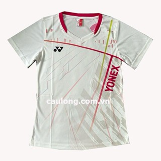 Áo Cầu Lông Nam Nữ Cổ Tròn Yonex 6530 Trắng Hồng