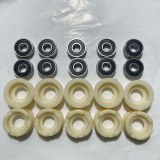 Combo 10 vòng bi 608 RBI và 10 sơ mi nhựa dùng lắp quạt chạy vòng bi 608 thay cho bạc thau