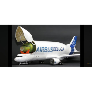 Mô hình giấy máy bay airbus beluga tỉ lệ 1:100