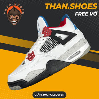 Giày jd4 retro se what the 4, jd4 trắng đỏ xanh bản cao cấp- than.shoes