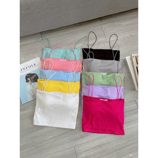 Áo croptop 2 dây mảnh trơn xịn xò