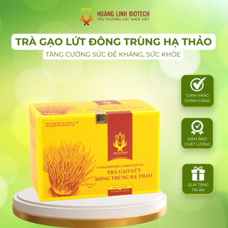 Trà Gạo Lứt Đông Trùng Hạ Thảo Tăng Cường Sức Đề Kháng, Sức Khỏe Hiệu Quả Hộp 20 Túi (60g) | Hoàng Linh Biotech HLB