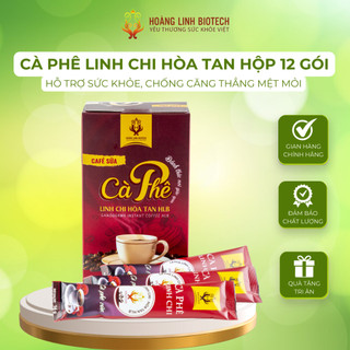 Cà Phê Linh Chi Dạng Gói Hòa Tan Hỗ Trợ Sức Khỏe, Chống Căng Thẳng Mệt Mỏi Hộp 12 Gói | Hoàng Linh Biotech HLB