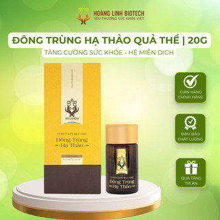 Đông Trùng Hạ Thảo 100% Quả Thể Hỗ Trợ Gan, Thận Bồi Bổ Sức Khỏe, Tăng Đề Kháng Hũ 20g | Hoàng Linh Biotech HLB