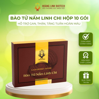 Bào Tử Nấm Linh Chi Hỗ Trợ Gan, Thận, Tăng Tuần Hoàn Máu, Cải Thiện Giấc Ngủ Hộp 10 Gói | Hoàng Linh Biotech HLB