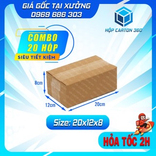 20x12x8 Combo 20 hộp carton đóng hàng