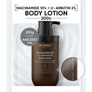 [Mới 200ml] Dưỡng thể trắng da DrCeutics Niacinamide 10% + Arbutin 2% Body Lotion