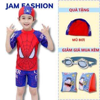 Đồ bơi bé trai bộ rời, bộ đồ bơi cho bé siêu nhân nhện cao cấp chống thấm nước cho bé từ 1 tuổi đến size đại