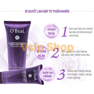 Sữa rửa mặt O'Bsal trắng da, cân bằng ẩm OBsaL 100g