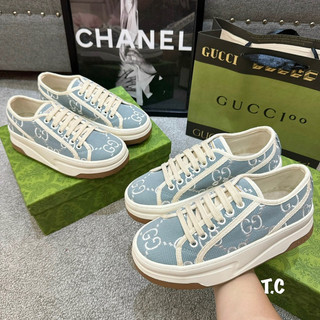 Giày thể thao gu chì thêu nổi độn đế fullbox
