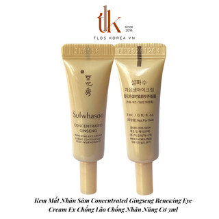 Kem Mắt Nhân Sâm Concentrated Gingseng Renewing Eye Cream Ex Chống Lão Chống Nhăn Nâng Cơ 3ml/5ml