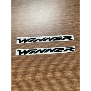 Cặp chữ Winner mạ crom màu đen_Decal