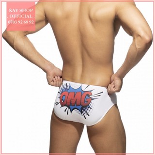 [SALE HOT] Quần bơi nam Addicted mẫu mới cao cấp - Bikini nam cá tính họa tiết chữ OMG cá tính