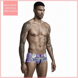 Quần bơi nam cao cấp SEOBEAN kiểu dáng Boxer dây rút - Bikini sexy tôn mông căng tròn BKNSB003