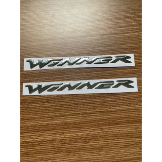 Cặp chữ Winner mạ crom màu bạc_Decal