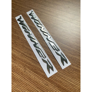 Cặp chữ Winner mạ crom màu bạc_Decal