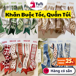 Khăn buộc tóc turban quàng cổ khăn lụa băng đô turban bandana buộc tóc quấn túi thắt nơ quàng cổ